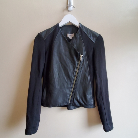 HELMUT Helmut Lang Washed Leather Paneled Jacket - Picture 5 of 14